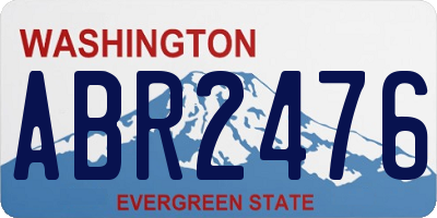 WA license plate ABR2476