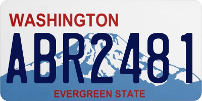 WA license plate ABR2481