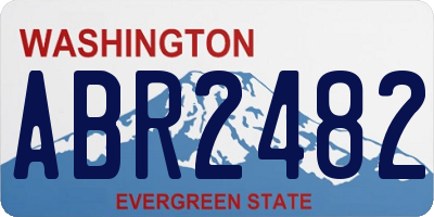 WA license plate ABR2482