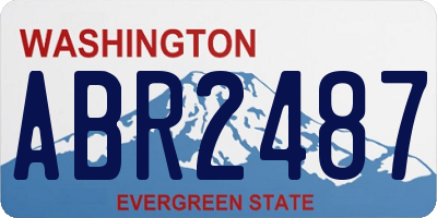 WA license plate ABR2487
