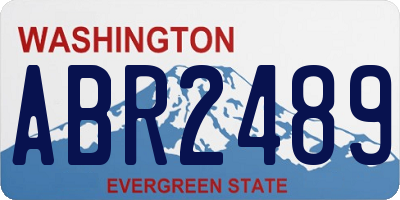 WA license plate ABR2489