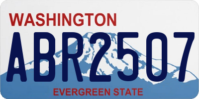 WA license plate ABR2507