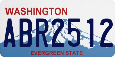 WA license plate ABR2512