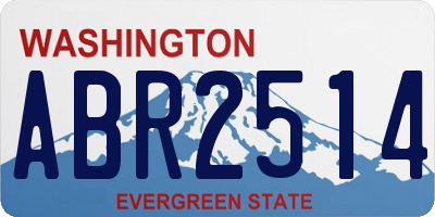 WA license plate ABR2514