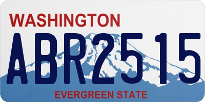 WA license plate ABR2515