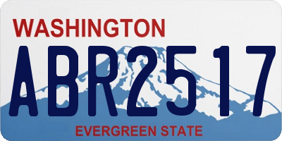 WA license plate ABR2517