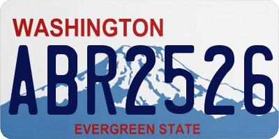 WA license plate ABR2526