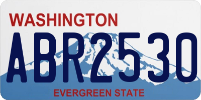 WA license plate ABR2530