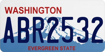 WA license plate ABR2532