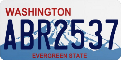 WA license plate ABR2537