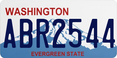 WA license plate ABR2544