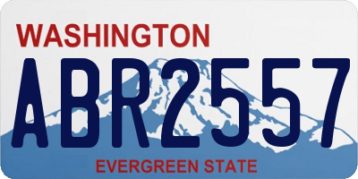 WA license plate ABR2557