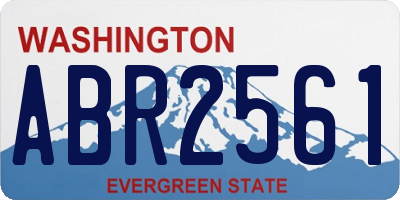 WA license plate ABR2561