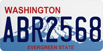 WA license plate ABR2568