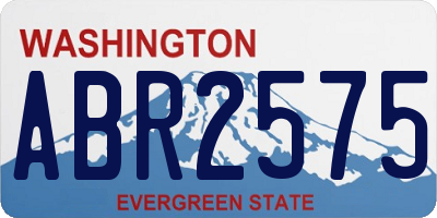 WA license plate ABR2575