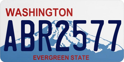 WA license plate ABR2577