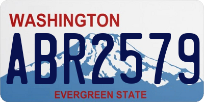 WA license plate ABR2579