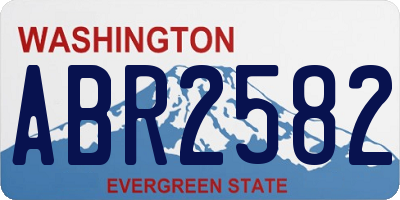 WA license plate ABR2582