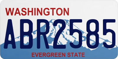 WA license plate ABR2585