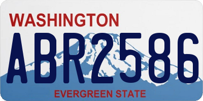 WA license plate ABR2586