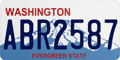 WA license plate ABR2587