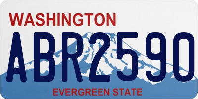 WA license plate ABR2590