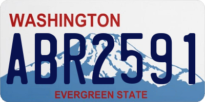 WA license plate ABR2591