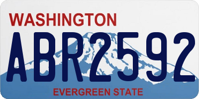 WA license plate ABR2592