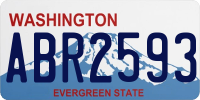 WA license plate ABR2593