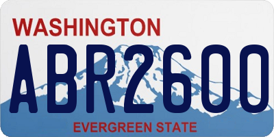 WA license plate ABR2600