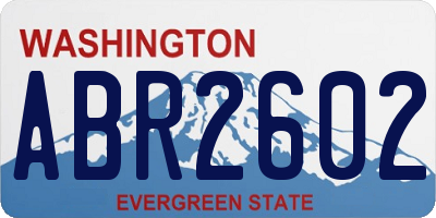 WA license plate ABR2602