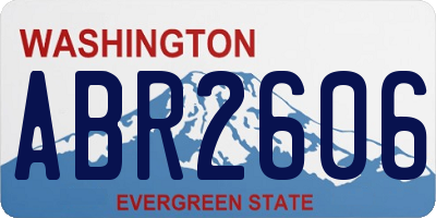 WA license plate ABR2606
