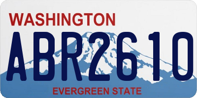 WA license plate ABR2610