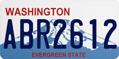 WA license plate ABR2612