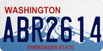 WA license plate ABR2614