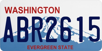 WA license plate ABR2615