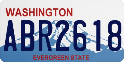 WA license plate ABR2618