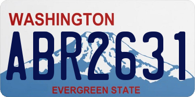 WA license plate ABR2631