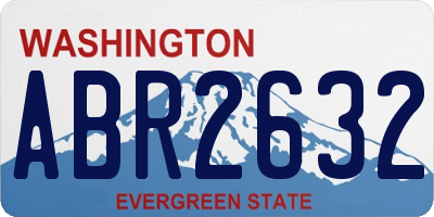 WA license plate ABR2632