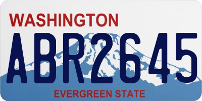 WA license plate ABR2645