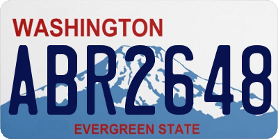 WA license plate ABR2648