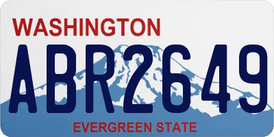 WA license plate ABR2649