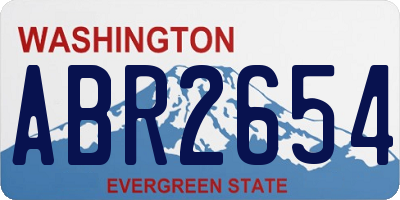 WA license plate ABR2654