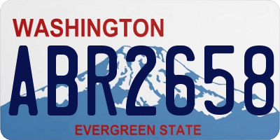 WA license plate ABR2658
