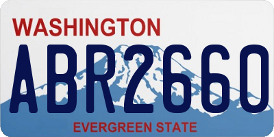 WA license plate ABR2660