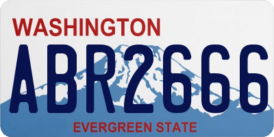 WA license plate ABR2666
