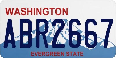 WA license plate ABR2667
