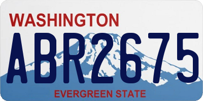 WA license plate ABR2675