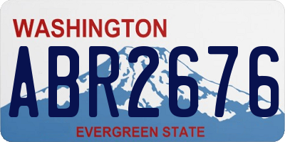 WA license plate ABR2676