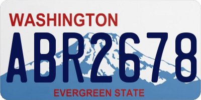 WA license plate ABR2678